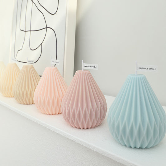 Nordic Style Geometric Lines Pear Shaped Aromatherapy Candles