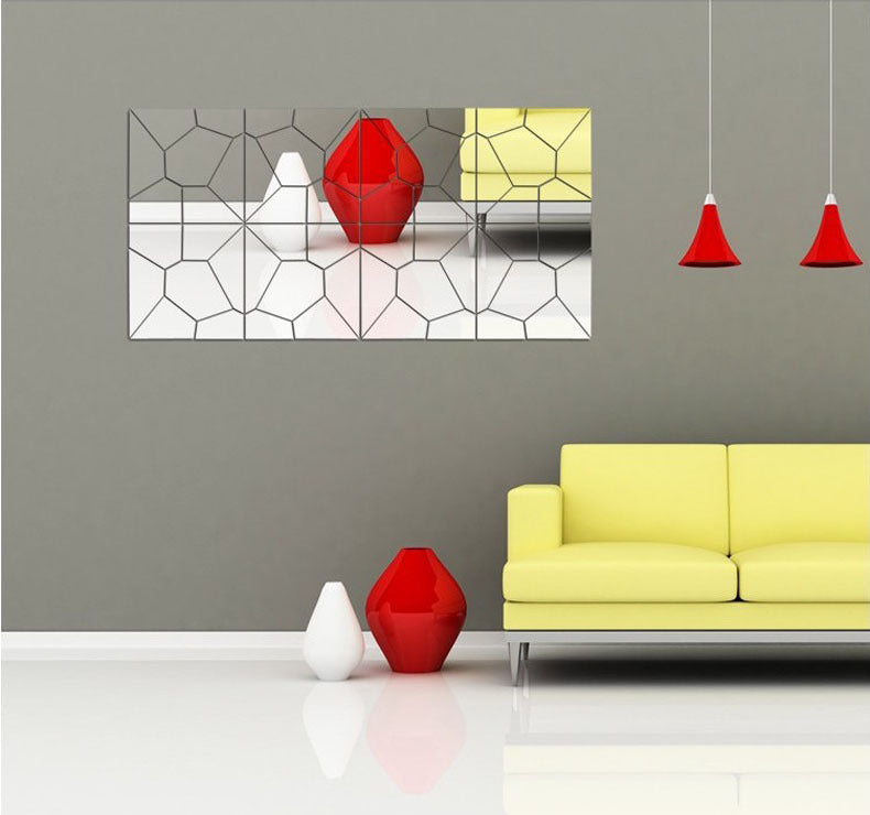 Home Decoration Geometric Puzzle Combination Mirror Wall
