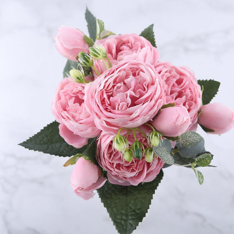 Artificial Feili Persian Peony Rose Bouquet