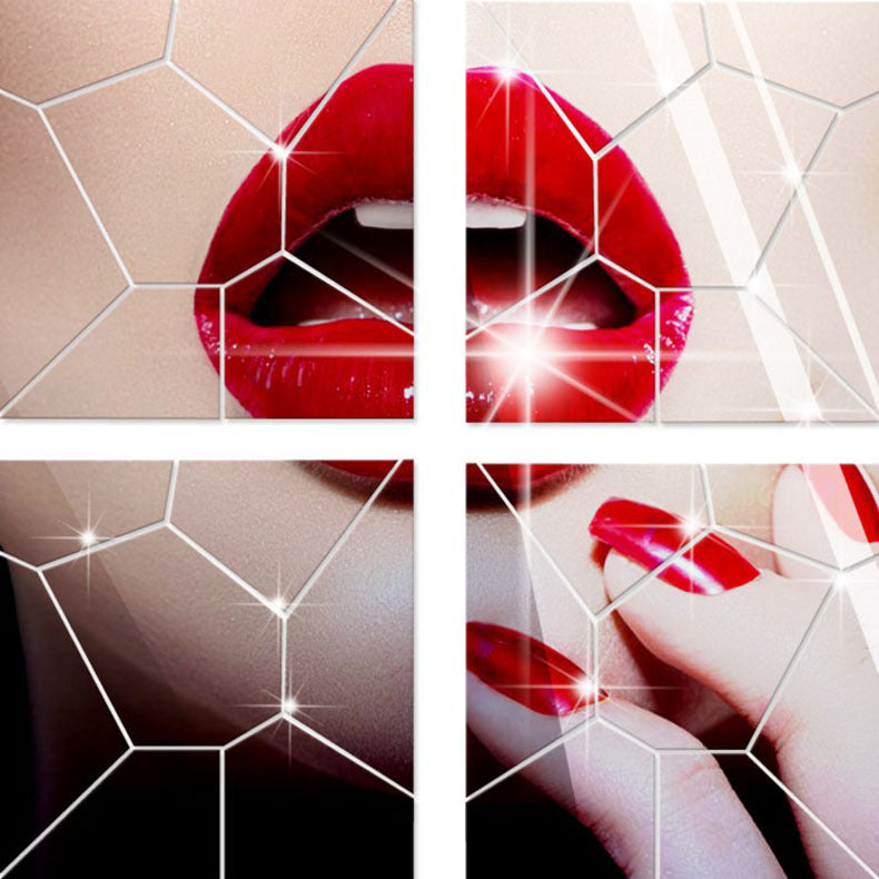 Home Decoration Geometric Puzzle Combination Mirror Wall