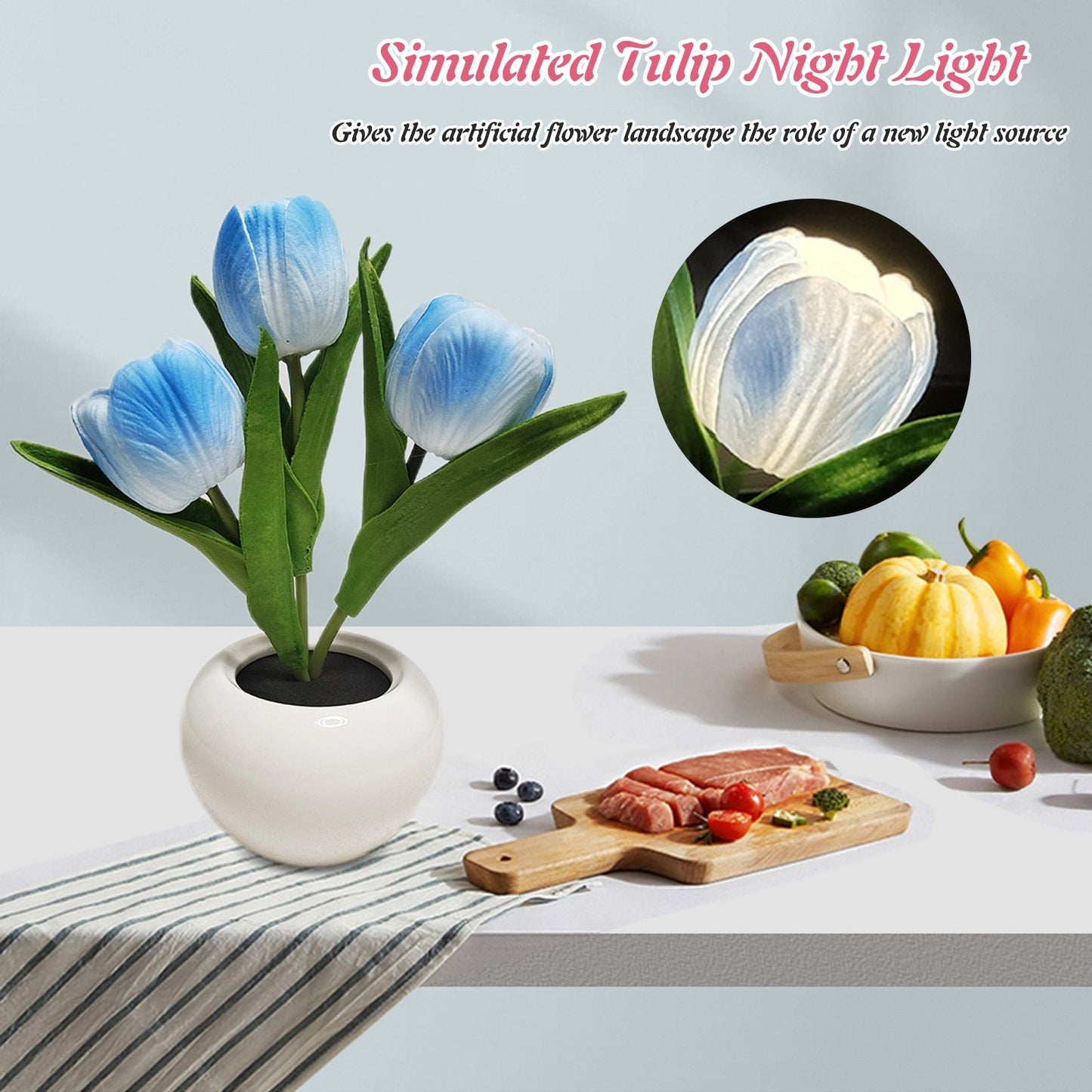 LED Tulip Night Light Simulation Flower Table Lamp LED Lights