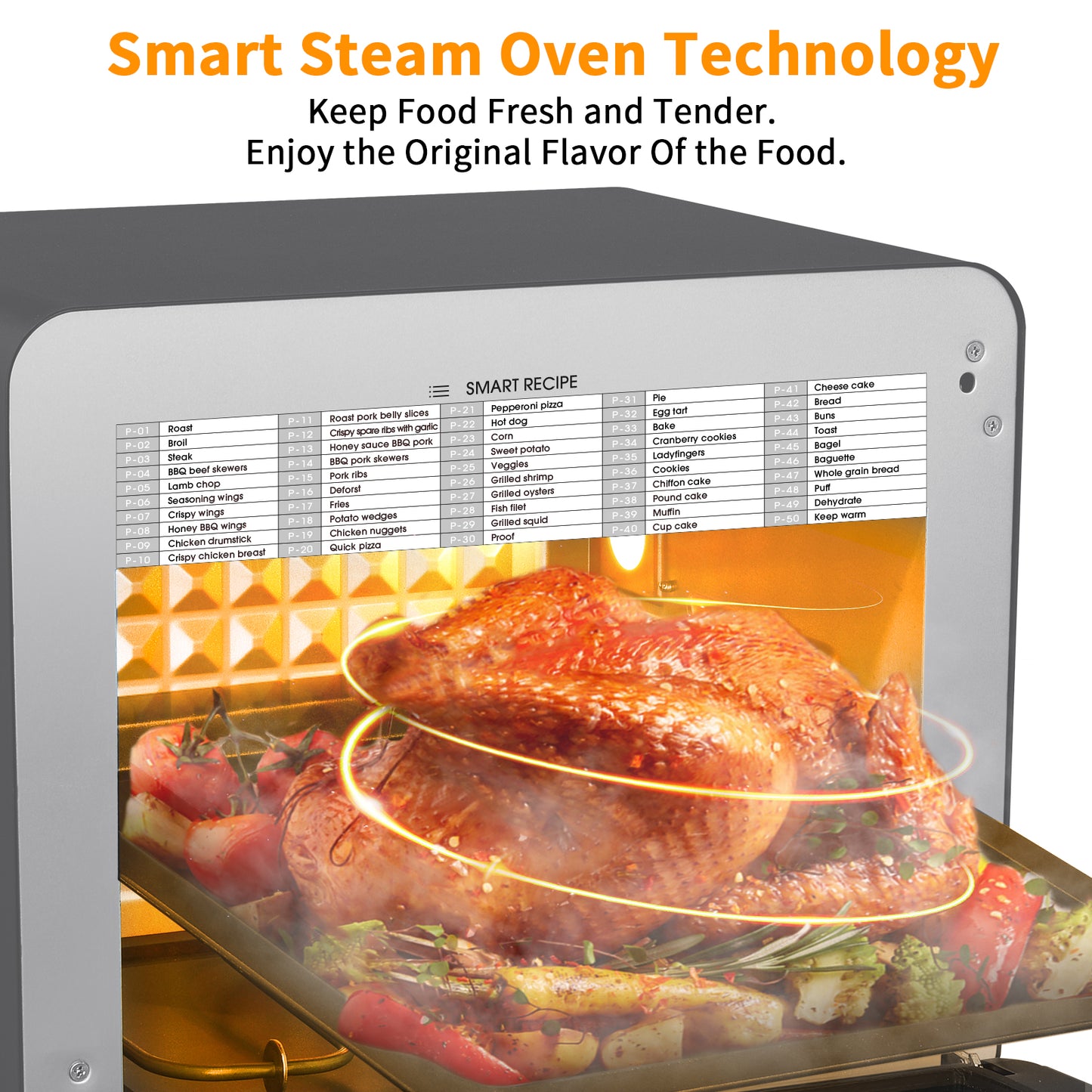 Air Fryer Toast Oven Combo Steam Convection Oven Countertop