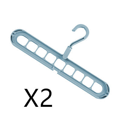 Nine-hole Seamless Folding Simple Storage Hanger For Bedroom