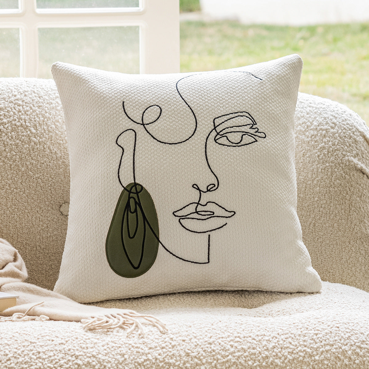 Green Pillow Bedside Cushion Nordic Sofa Pillow Cases