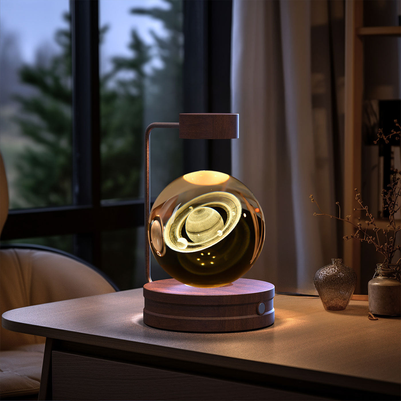 Crystal Ball Cosmic Dinosaur Indoor Night Light Lamp