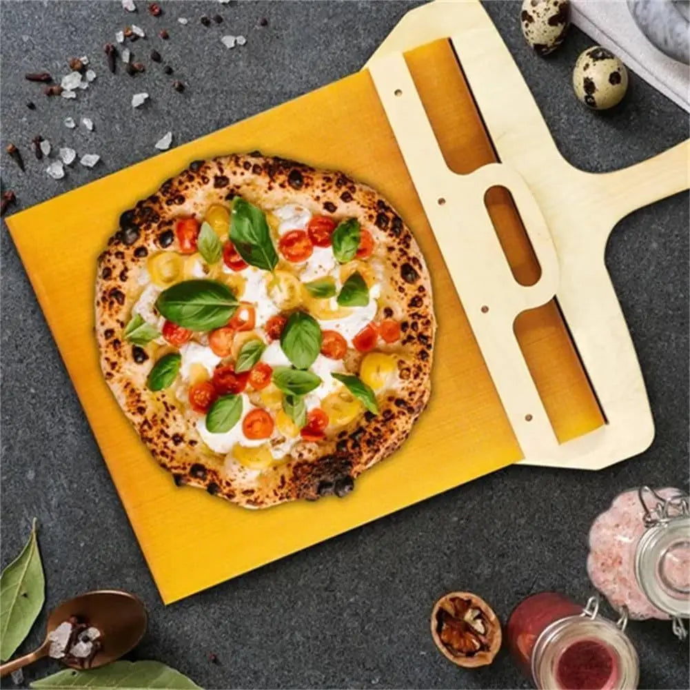 Kitchen Gadgets Sliding Pizza Shovel Non Stick Smooth Cutting Board