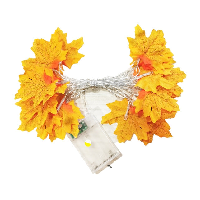 LED simulation maple leaf string decoration lamp