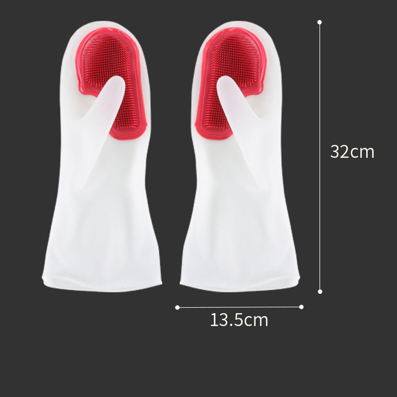 White Transparent Solid Color Tenacity Thin Magic Silicone Gloves