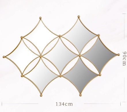 Mirror Living Room TV Background Wall Porch Wall Metal Pendant