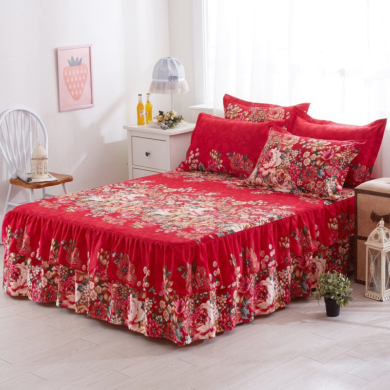 Bilateral bed skirt bedspread Simmons bed cover