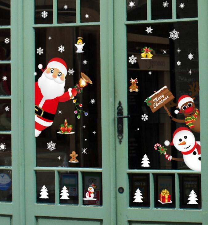 Christmas Door And Window Decorations Shop Window Glass