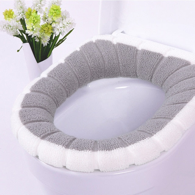 Thickened Toilet Cushion Winter Soft Washable Common Nordic