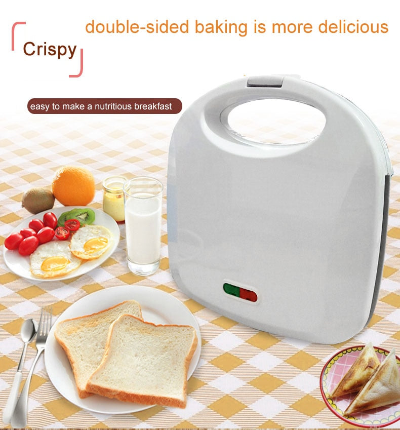 220V white color Double-sided breakfast sandwich machine