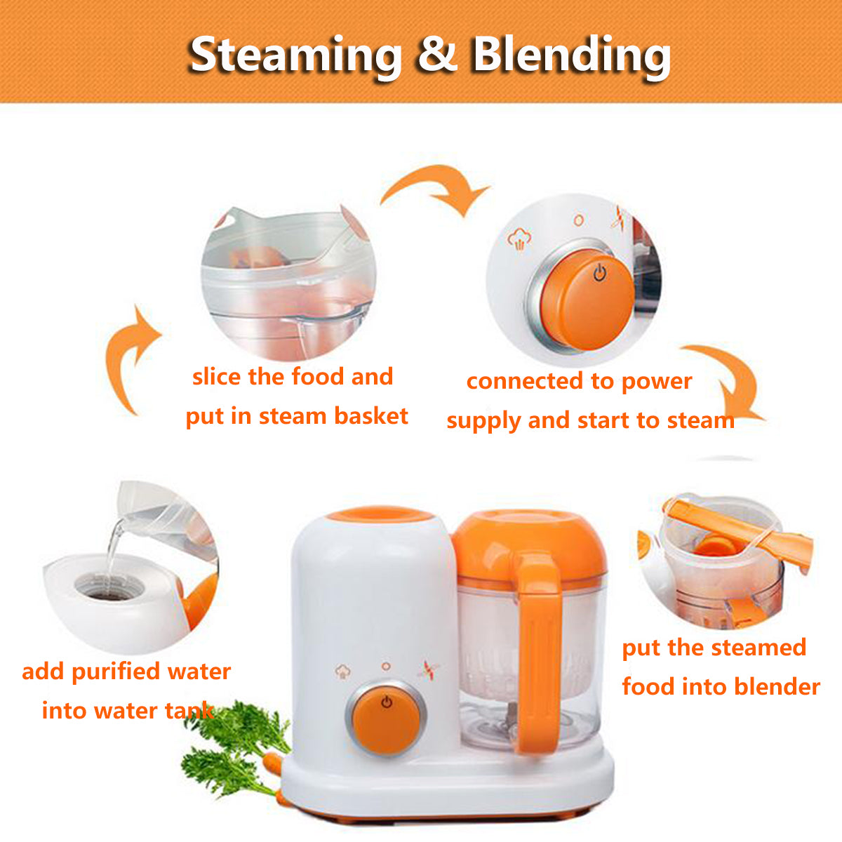 Multi-function Baby Food Processor Smart Infant Milk Blenders