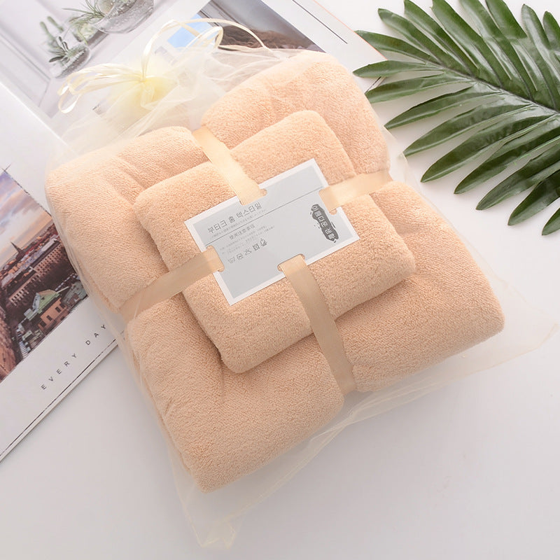High-density Coral Fleece Absorbent Soft Bath Towel Face Towel