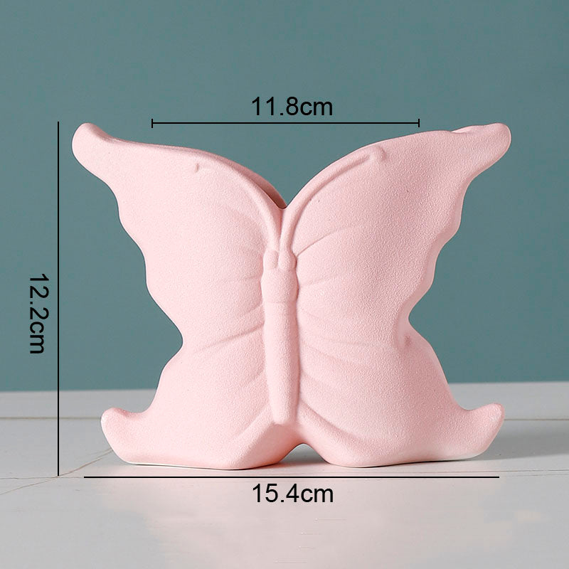 Simple Solid Color Ceramic Vases European Flower Arrangement Plant Pots