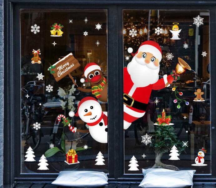 Christmas Door And Window Decorations Shop Window Glass