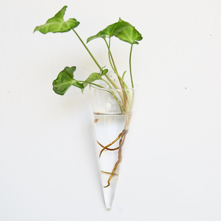 Fashion Wall Hanging Glass Flower Vase Terrarium Wall Fish Tank