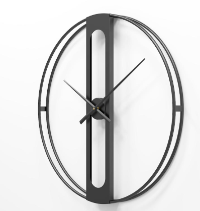 Round metal clock