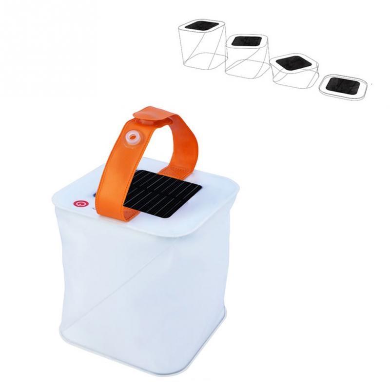 New LED Lantern Solar Collapsible Camp Flashlight Torch Light
