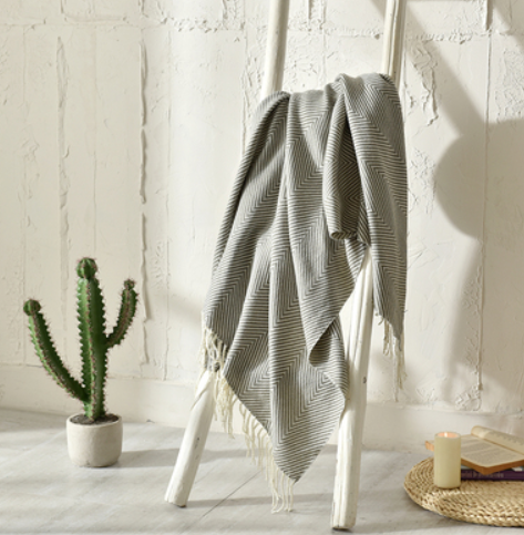 Fringed Knitted Small Napping Blanket Sofa Blanket