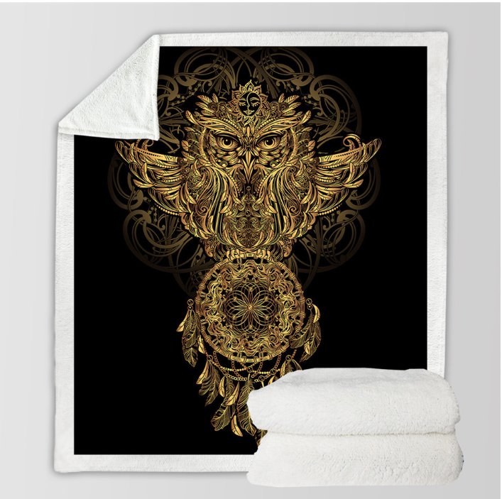 Explosive thickening cotton velvet lazy Napping outdoor blanket