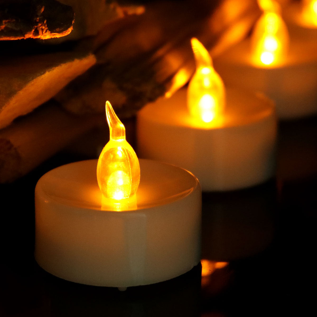 Electronic Candles Flickering LED Tea Light Battery Operate Bedside