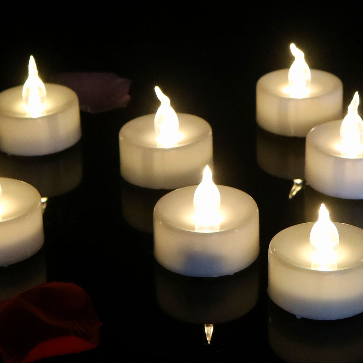 Electronic Candles Flickering LED Tea Light Battery Operate Bedside