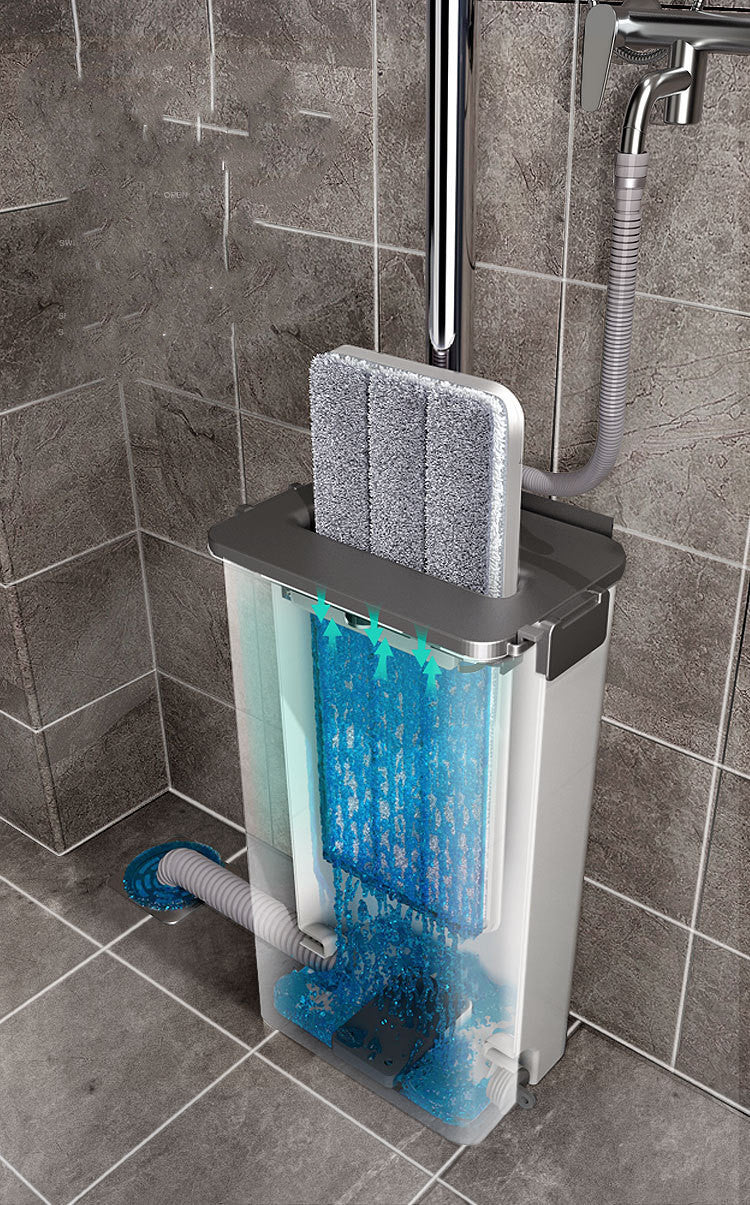 360 Degrees Shaft Rotates Aluminum Alloy Rod Floor Mop and Bucket Set