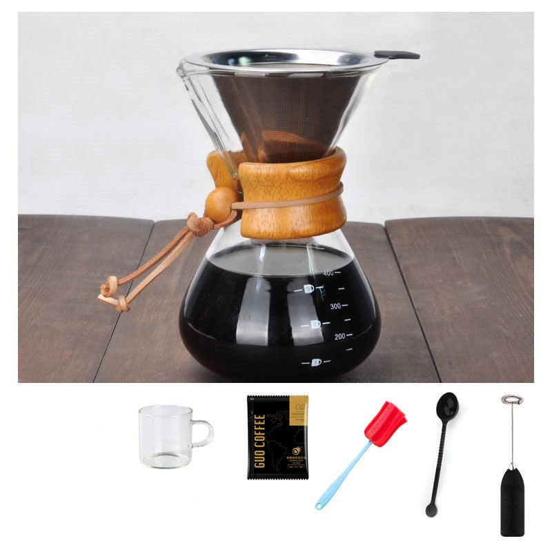 Large Capacity Coffeeware Hand-made Coffee Pots with Stainless Steel Filter