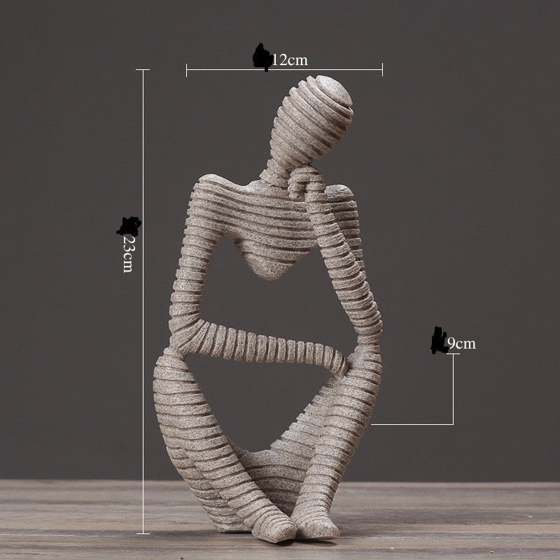 Creative Abstract Character Jane Ou Thinker Ornaments