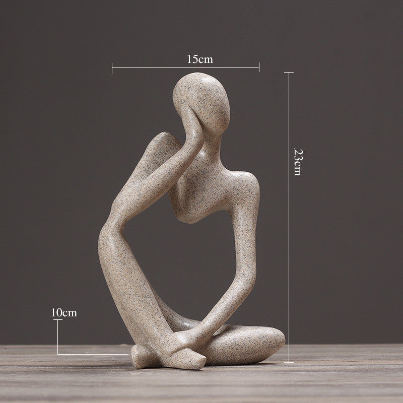 Creative Abstract Character Jane Ou Thinker Ornaments