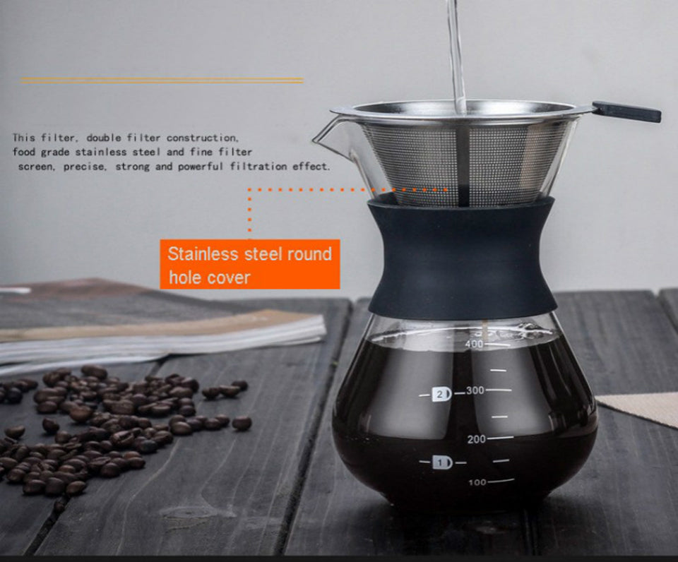 Large Capacity Coffeeware Hand-made Coffee Pots with Stainless Steel Filter