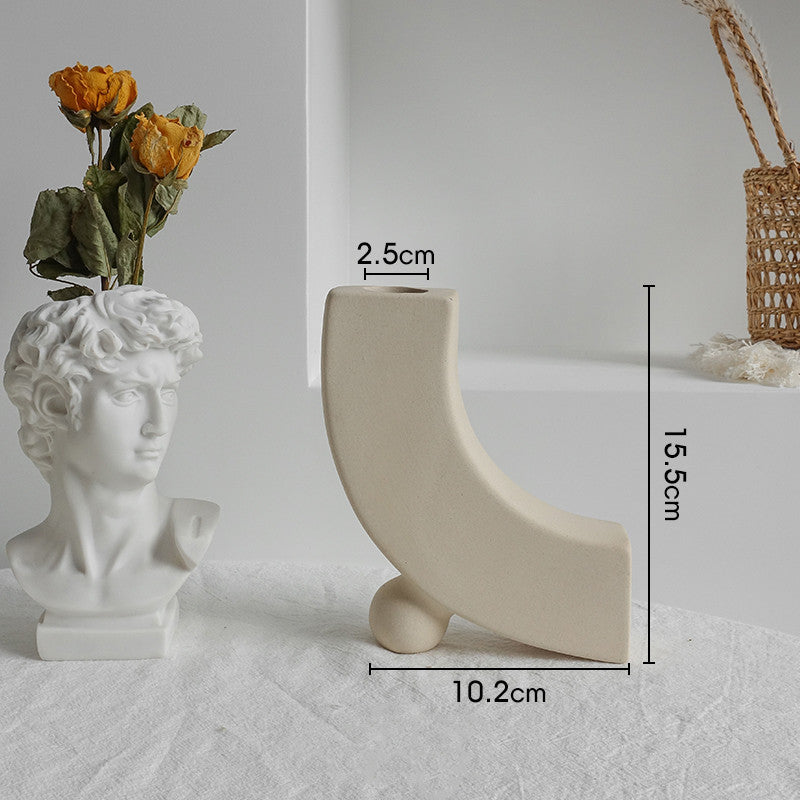 Simplicity Ceramic Vase Dry Flower Arrangement Home Decoration