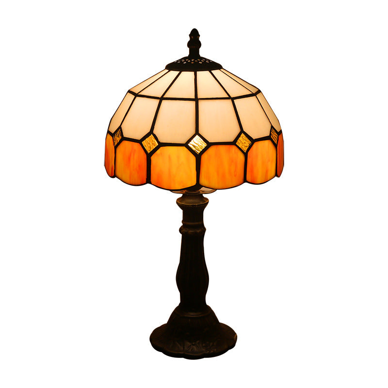 Lamp Bedroom Bedside Lamp Retro Bar Yellow Glass Lamp