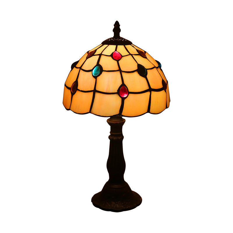 Lamp Bedroom Bedside Lamp Retro Bar Yellow Glass Lamp