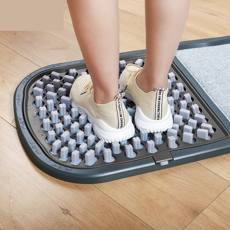Clean The Floor Mats With Soles Of The Entrance Hall