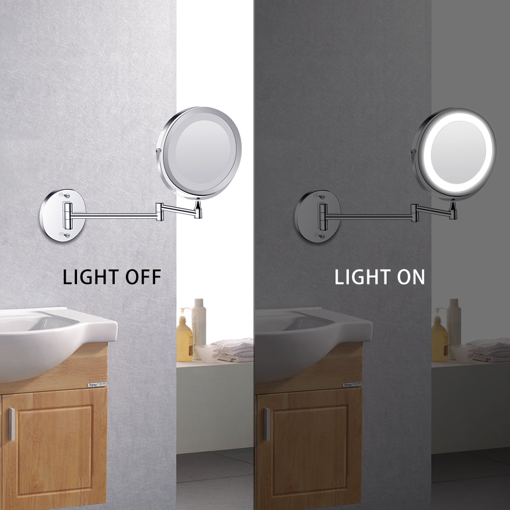 Bathroom Vanity Mirror Led With Lamp Folding Double-Sided