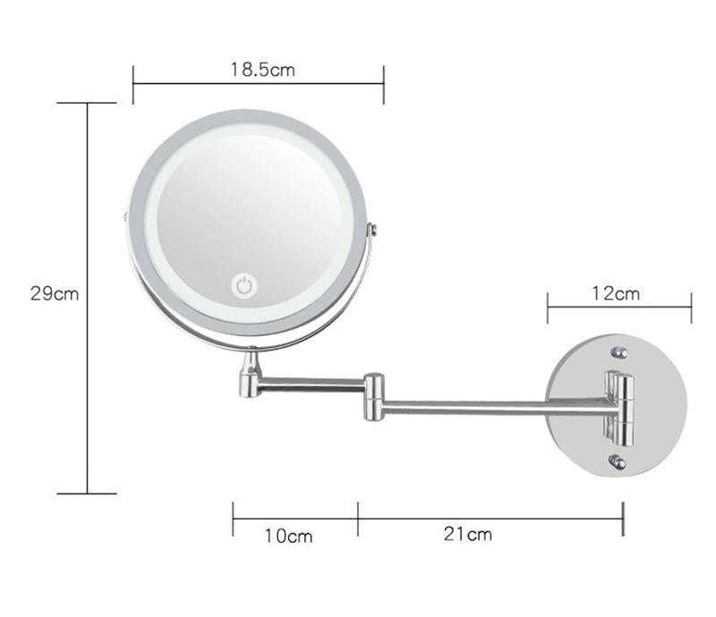Bathroom Vanity Mirror Led With Lamp Folding Double-Sided