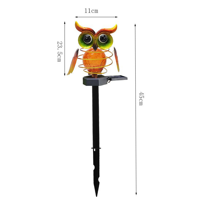 Solar Owl Lawn Lamp Outdoor Waterproof LED Garden Pathway Lighting