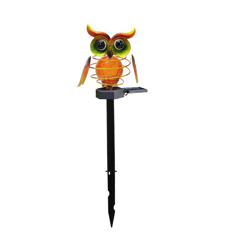Solar Owl Lawn Lamp Outdoor Waterproof LED Garden Pathway Lighting
