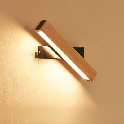Wooden LED Wall Lamp Modern Adjustable Lighting Bar Home Decor