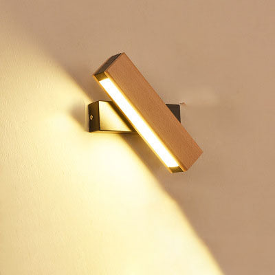 Wooden LED Wall Lamp Modern Adjustable Lighting Bar Home Decor