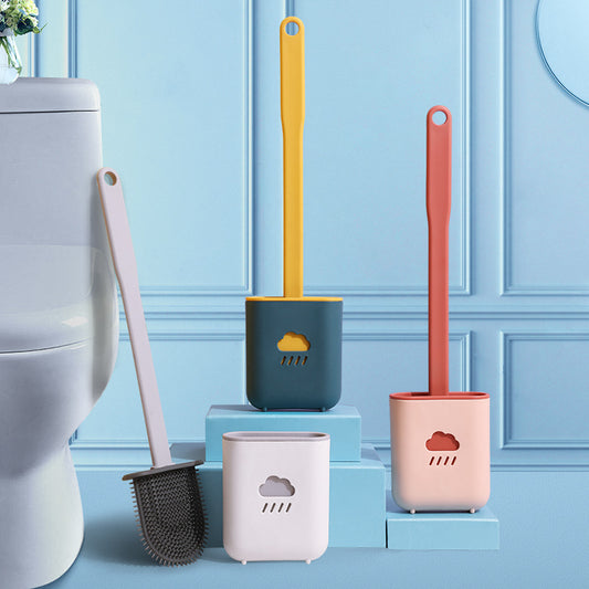 Wall-Mounted Silicone Toilet Brush Tool