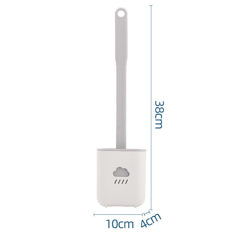 Wall-Mounted Silicone Toilet Brush Tool