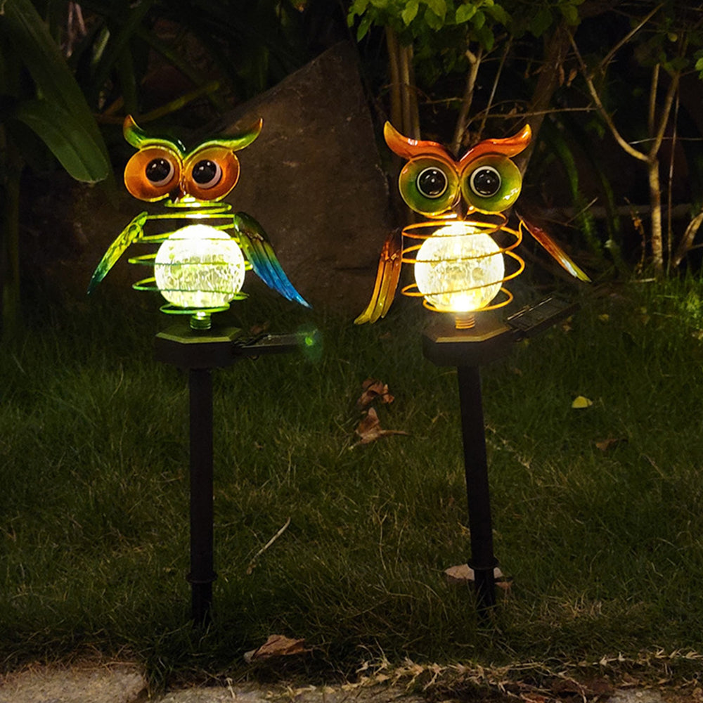 Solar Owl Lawn Lamp Outdoor Waterproof LED Garden Pathway Lighting