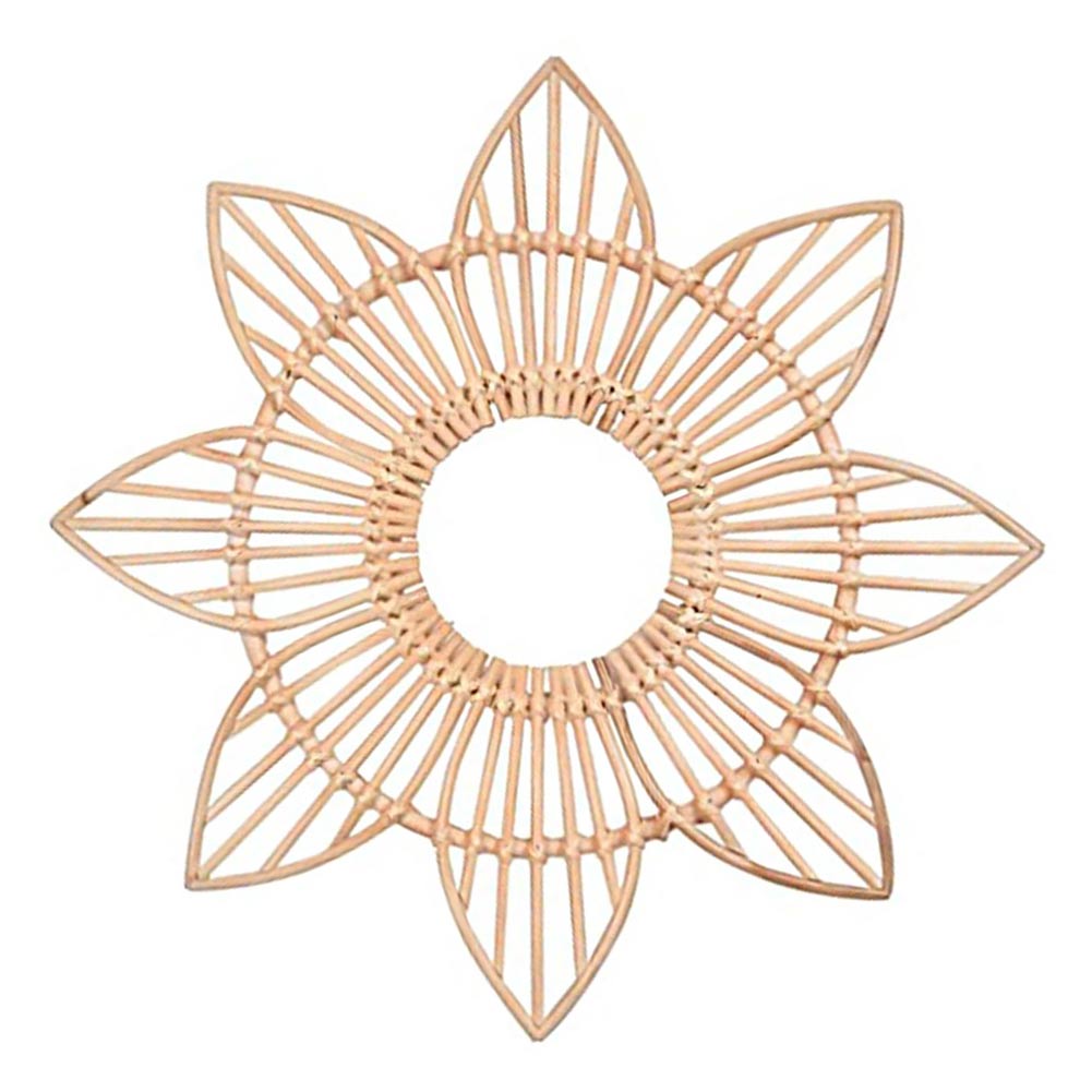 Nordic Vanity Mirror, Rattan Decorative Mirror, Hotel Living Room