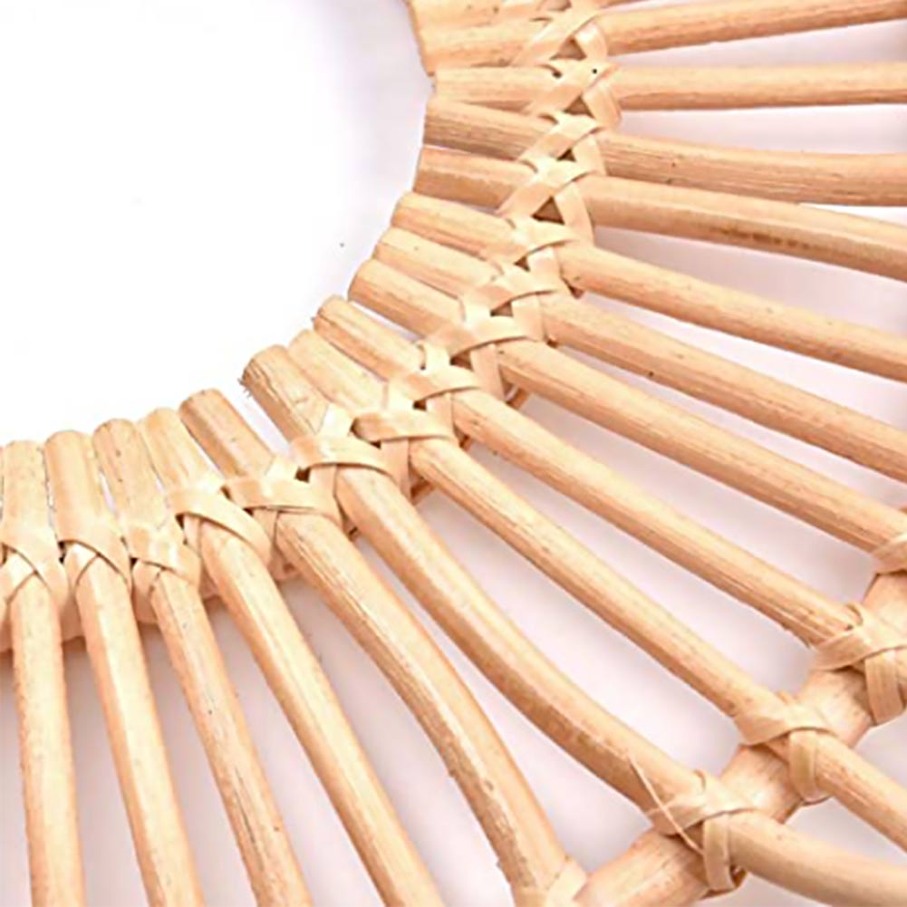 Nordic Vanity Mirror, Rattan Decorative Mirror, Hotel Living Room