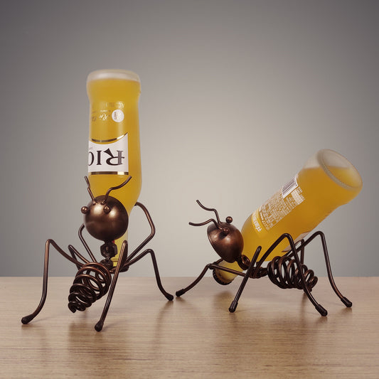 Creative Ant Animal Iron Wine Rack Bottle Holder Poised Cabinet