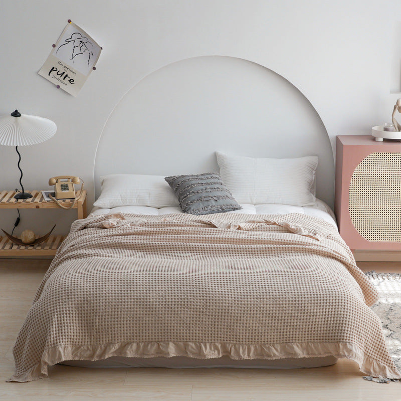 Japan Waffle Plaid Blankets for Bed Sofa Throws